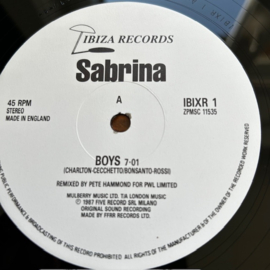 Sabrina ‎– Boys (Summertime Love) (Re-Mix By Pete Hammond)