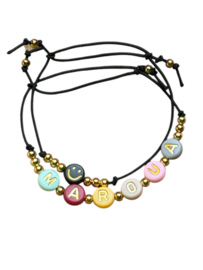 Naamarmband smiley