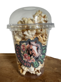 Persoonlijke popcorn beker paard