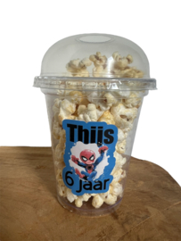 Persoonlijke popcorn beker spiderman