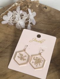 Oorbel gedroogde bloemen