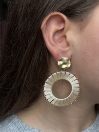 Oorbel statement goud rond
