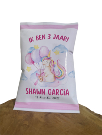 Traktatie chipszakje unicorn