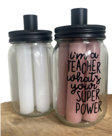 Pot met kandelaar  teacher superpower