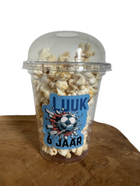 Persoonlijke popcorn beker voetbal