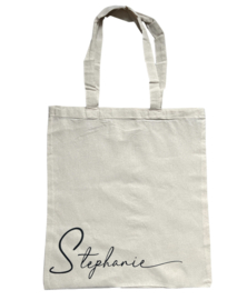 Tas met naam (handschrift)