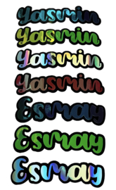Holografische Sticker waterfles