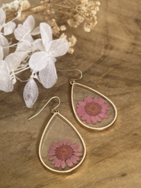 Oorbel gedroogde bloemen