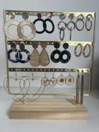 Oorbel statement goud rond