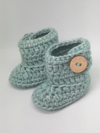 baby boots met leren naamlabel