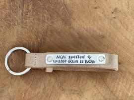sleutelhanger leer