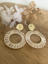 Oorbel statement goud rond