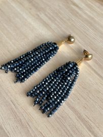Statement oorbel beadsss navy