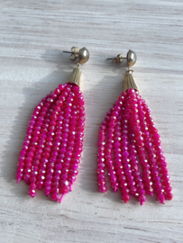 Statement oorbel beadsss pink