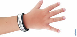 brede leren armband met tekst