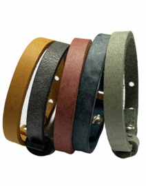 smalle leren armband kids met tekst