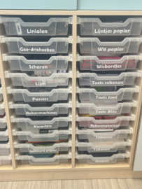 5 Stickers voor op lades