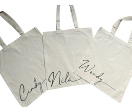 Tas met naam (handschrift)