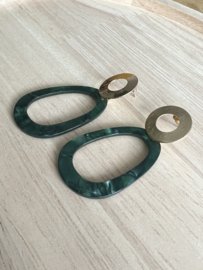 Statement oorbel jade