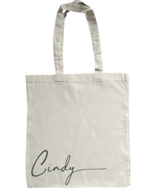 Tas met naam (handschrift)