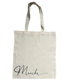 Tas met naam (handschrift)