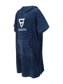 Poncho solid men kleur jeans blue