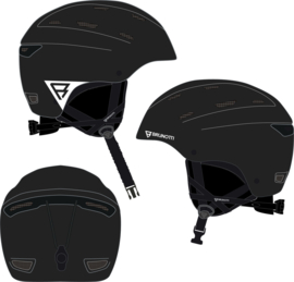 Buffalo uni snow ski helm kleur zwart