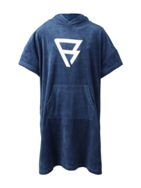 Poncho solid men kleur jeans blue