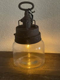 metalen led lamp met glas