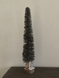 Kerstboom van houten takken met goud