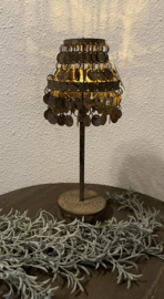 muntjes tafellamp roest LED (batterij)