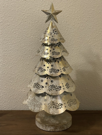 Kertsboom wit/goud  metaal 60cm hoog