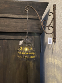 Hanglampje met muntjes grijs (batterij)