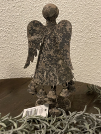 Engel met muntjes grijs  groot