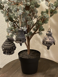 Metalen pinakels met muntjes grijs mid