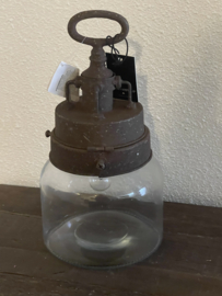 metalen led lamp met glas