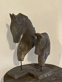 Hout Paardenhoofd op steun klein