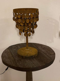 schemerlamp schelpjes roest op (stroom)