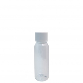 Fles transparant 100 ml met dop