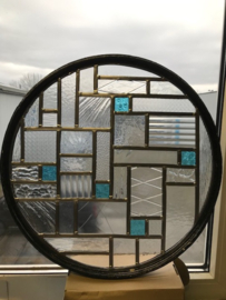 Raamhanger in blank en blauw
