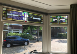 Nieuw glas-in-lood in erker
