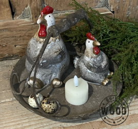 Roestig metalen dienblad Small