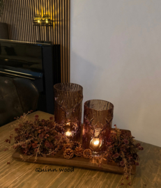 Windlicht hert brown luxery XL