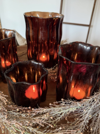 Windlicht brown deluxe S