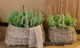 Rattan manden met hengsel