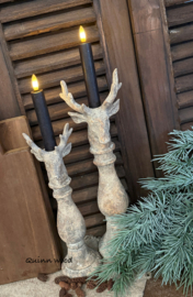 Hert ornament kandelaar 30cm