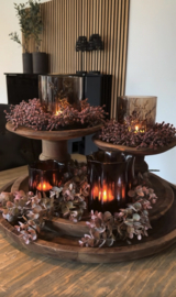 Landelijke houten etagere op voet M