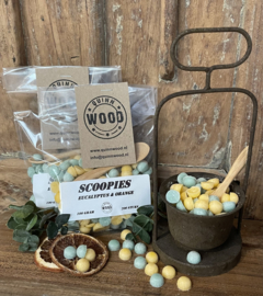 Scoopies eucalyptus & orange 200 stuks