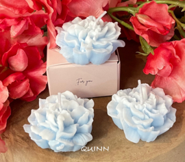 Flower candle Baby blue