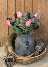 Zijden tulpen zwart